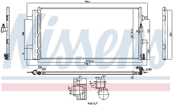 Nissens 941261 Конденсатор, система кондиціонування повітря