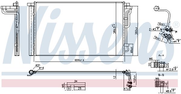 Nissens 941262 Конденсатор, система кондиціонування повітря