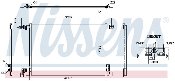 Nissens 941266 Конденсатор, система кондиціонування повітря