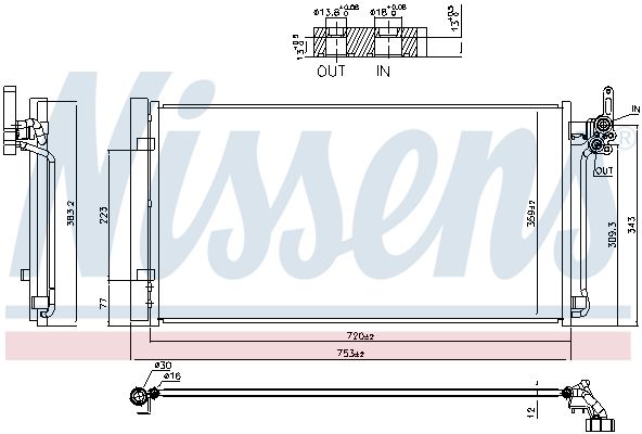 Nissens 941287 Конденсатор, система кондиціонування повітря