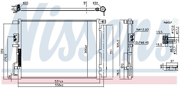 Nissens 941290 Радіатор кондиціонера First Fit
