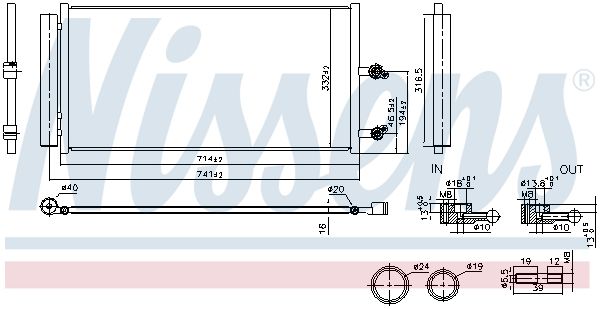 Nissens 941291 Конденсатор, система кондиціонування повітря