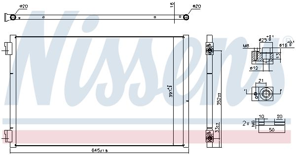 Nissens 941297 Конденсатор, система кондиціонування повітря