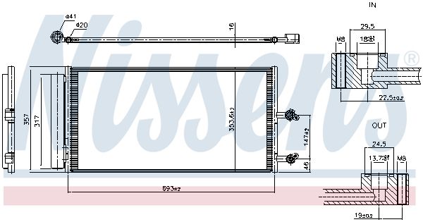 Nissens 941303 Конденсатор, система кондиціонування повітря