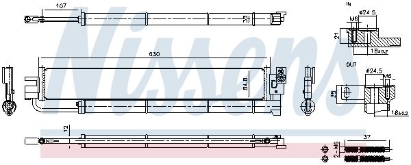 Nissens 941325 Конденсатор, система кондиціонування повітря