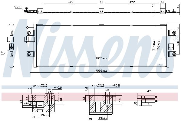 Nissens 941355 Конденсатор, система кондиціонування повітря