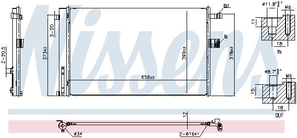 Nissens 941356 Конденсатор, система кондиціонування повітря