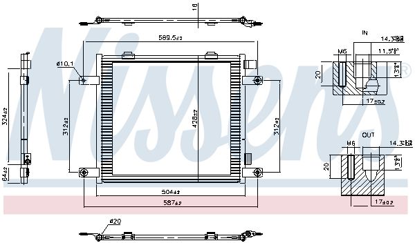 Nissens 941408 Конденсатор, система кондиціонування повітря