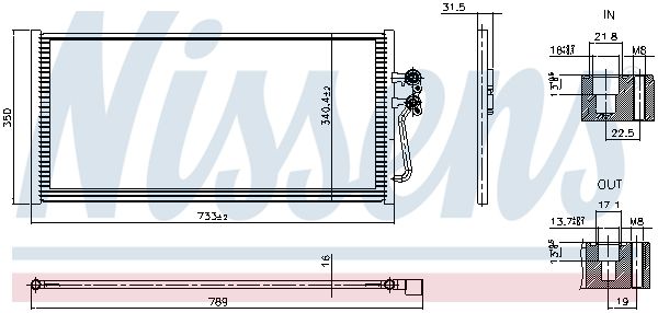 Nissens 941409 Конденсатор, система кондиціонування повітря