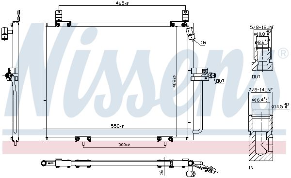 Nissens 94176 Конденсатор, система кондиціонування повітря