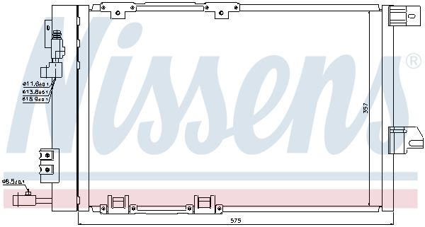 Nissens 94384 Радіатор кондиціонера First Fit