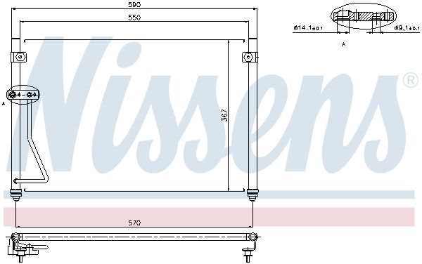 Nissens 94428 Конденсатор, система кондиціонування повітря