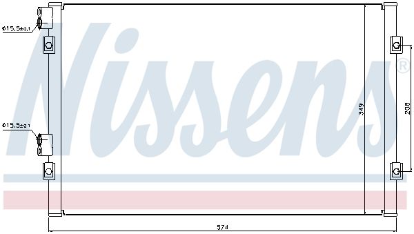 Nissens 94555 Конденсатор, система кондиціонування повітря