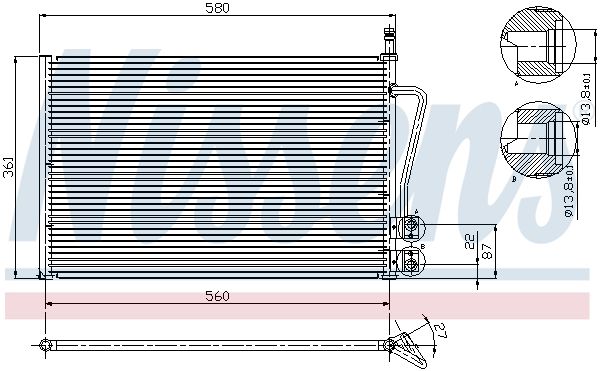 Nissens 94587 Радіатор кондиціонера First Fit