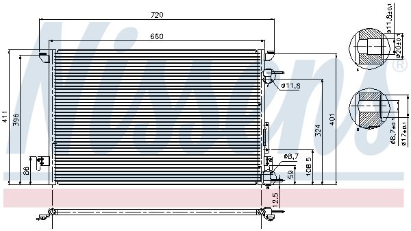 Nissens 94597 Радіатор кондиціонера First Fit