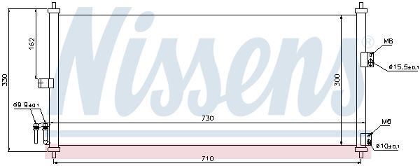 Nissens 94616 Конденсатор, система кондиціонування повітря