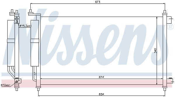 Nissens 94621 Конденсатор, система кондиціонування повітря