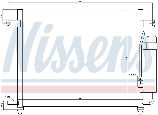 Nissens 94640 Конденсатор, система кондиціонування повітря