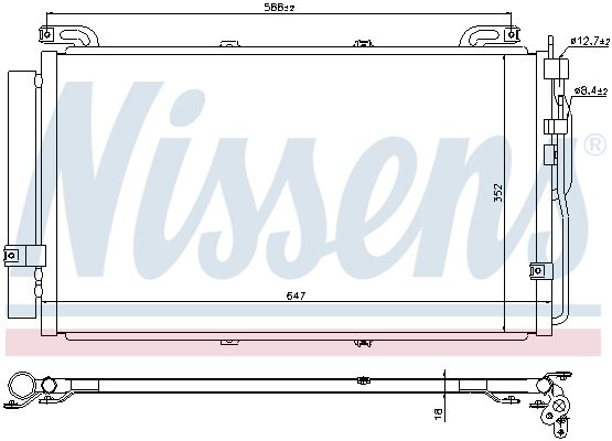 Nissens 94644 Конденсатор, система кондиціонування повітря