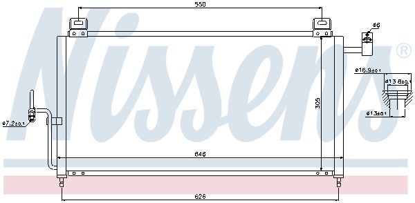 Nissens 94720 Конденсатор, система кондиціонування повітря