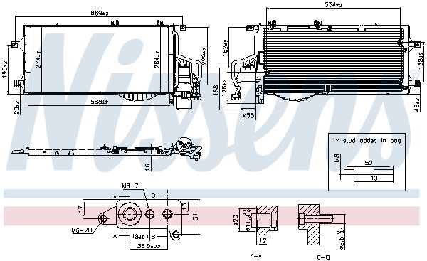 Nissens 94722 Конденсатор, система кондиціонування повітря