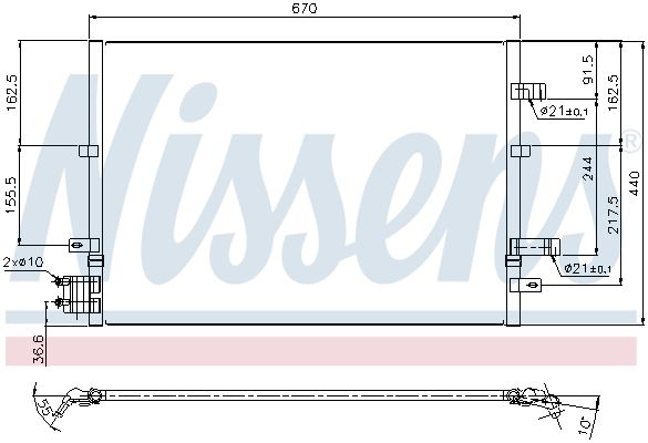 Nissens 94777 Конденсатор, система кондиціонування повітря