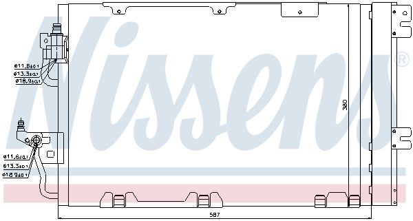 Nissens 94809 Конденсатор, система кондиціонування повітря