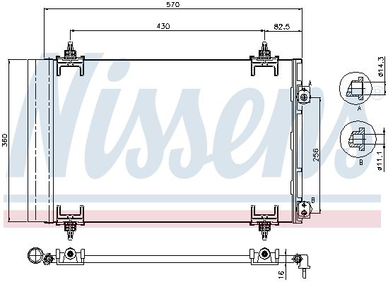 Nissens 94826 Радіатор кондиціонера First Fit