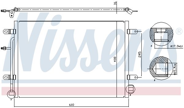 Nissens 94851 Конденсатор, система кондиціонування повітря