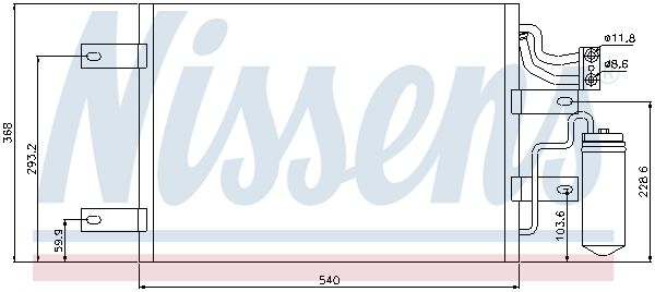 Nissens 94882 Конденсатор, система кондиціонування повітря