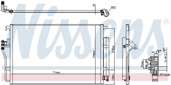 Nissens 94917 Радіатор кондиціонера First Fit