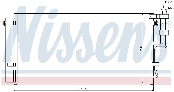 Nissens 94993 Конденсатор, система кондиціонування повітря