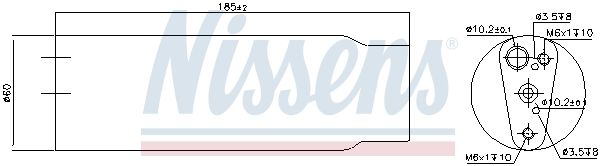 Nissens 95170 Осушувач, система кондиціонування повітря