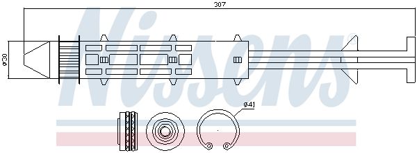 Nissens 95319 Осушувач кондиціонера First Fit