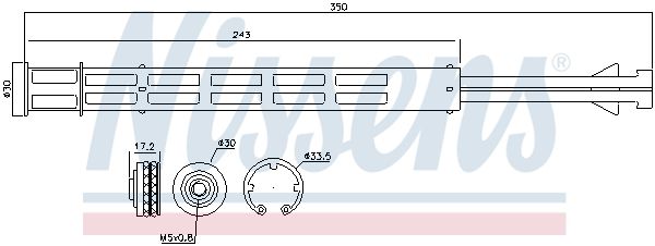 Nissens 95358 Осушувач кондиціонера First Fit
