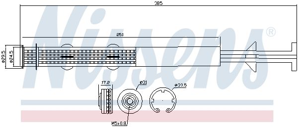 Nissens 95403 Осушувач кондиціонера First Fit