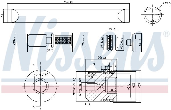 Nissens 95490 Осушувач кондиціонера First Fit