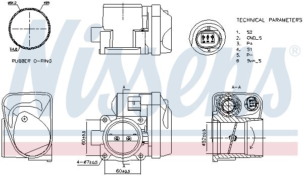 Nissens 955001 Корпус дросельного вузла