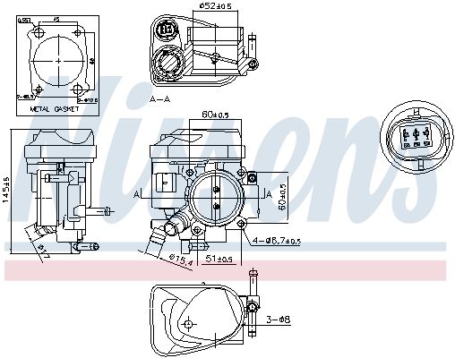 Nissens 955002 Корпус дросельної заслiнки First Fit