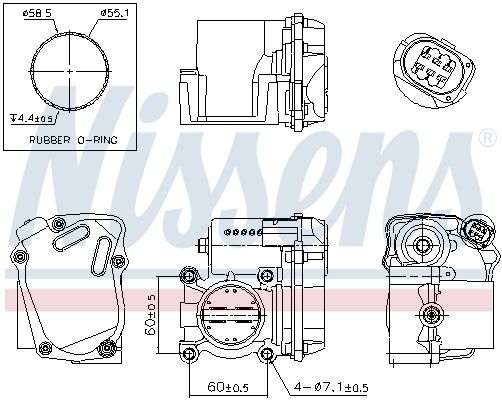 Nissens 955004 Корпус дросельної заслінки First Fit