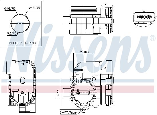 Nissens 955006 Корпус дросельної заслiнки First Fit