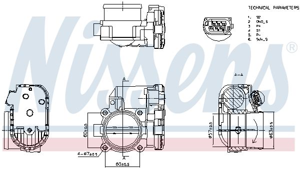 Nissens 955007 Корпус дросельної заслінки First Fit