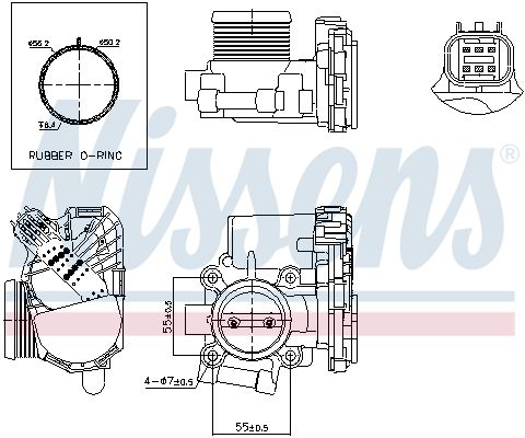 Nissens 955009 Корпус дросельної заслiнки First Fit