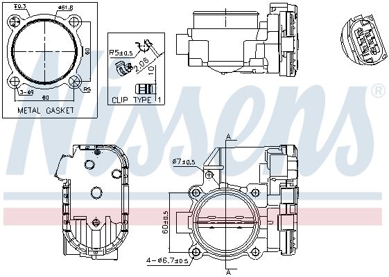 Nissens 955010 Корпус дросельної заслінки First Fit