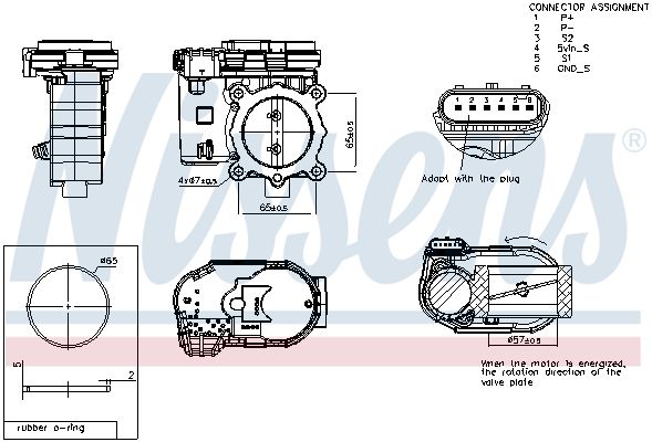 Nissens 955011 Корпус дросельної заслiнки