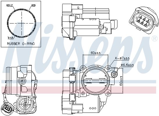 Nissens 955032 Корпус дросельного вузла