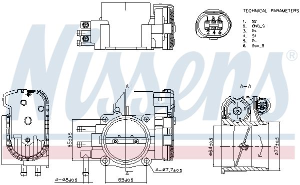 Nissens 955036 Корпус дросельної заслінки First Fit