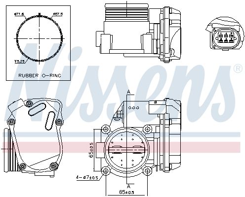 Nissens 955041 Корпус дросельної заслінки First Fit