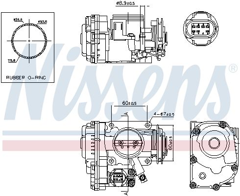 Nissens 955042 Корпус дросельної заслінки First Fit