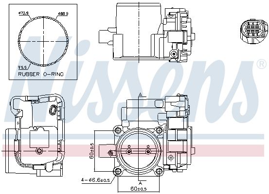 Nissens 955054 Корпус дросельної заслiнки First Fit